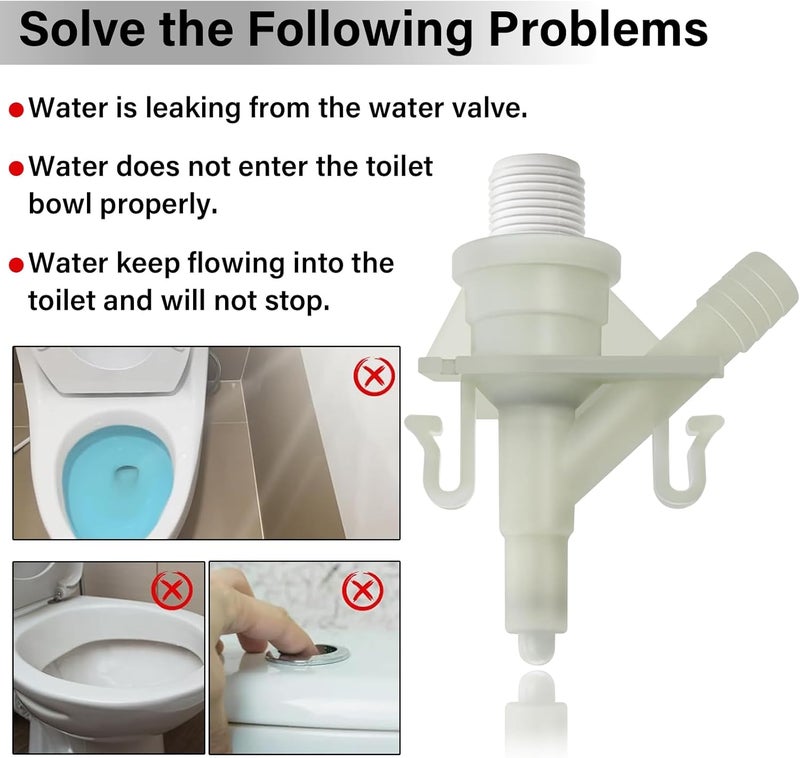 NIULPFZTK 2 Set 385311641 Upgraded RV Water Valve Kit, Fits for Sealand Dometic Toilets 300, 301 310, 311, 320, 321 Series Pedal-flush Toilet, Camper Trailer Toilet Pedal flush Toilets with Flush Ball Seal - Image 3
